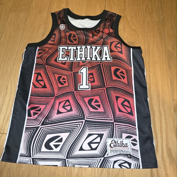 Warped Mind Ethika Red and Black Graphic Jersey Mens XL - Picture 1 of 9